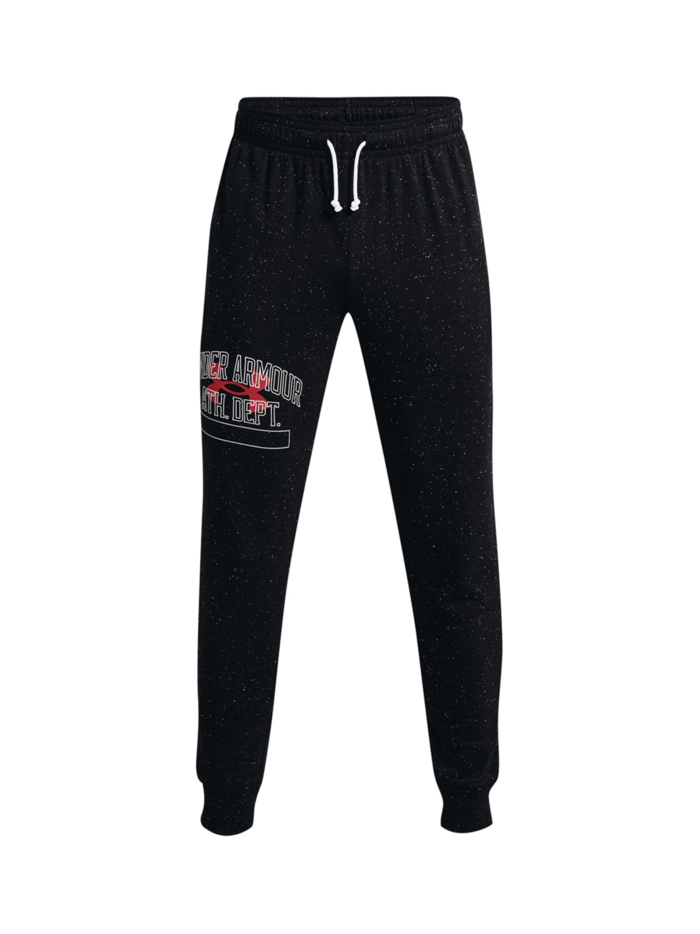 UNDER ARMOUR Tapered Sporthose 'Rival Try Athlc Dept' in Schwarz: Vorderseite