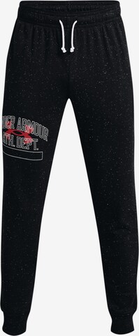 UNDER ARMOUR Workout Pants 'Rival Try Athlc Dept' in Black: front