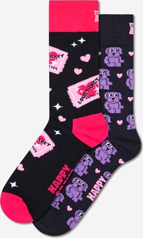 juoda Happy Socks Kojinės 'Love Tickets': priekis