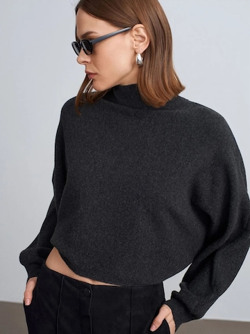 Pullover extra large di Dilvin in grigio: frontale
