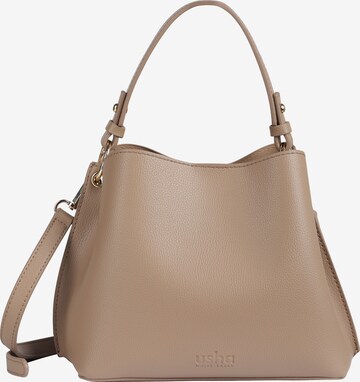 usha WHITE LABEL Shoulder Bag in Beige: front