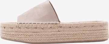 smėlio Calvin Klein Šlepetės: priekis