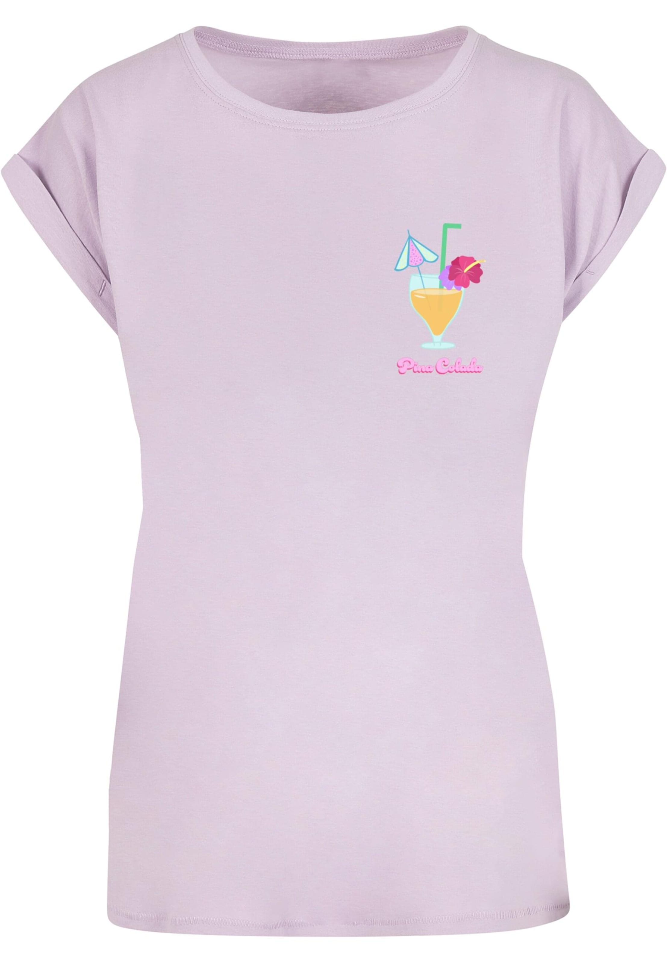 Merchcode Shirt 'Pina Colada' in Lila: voorkant
