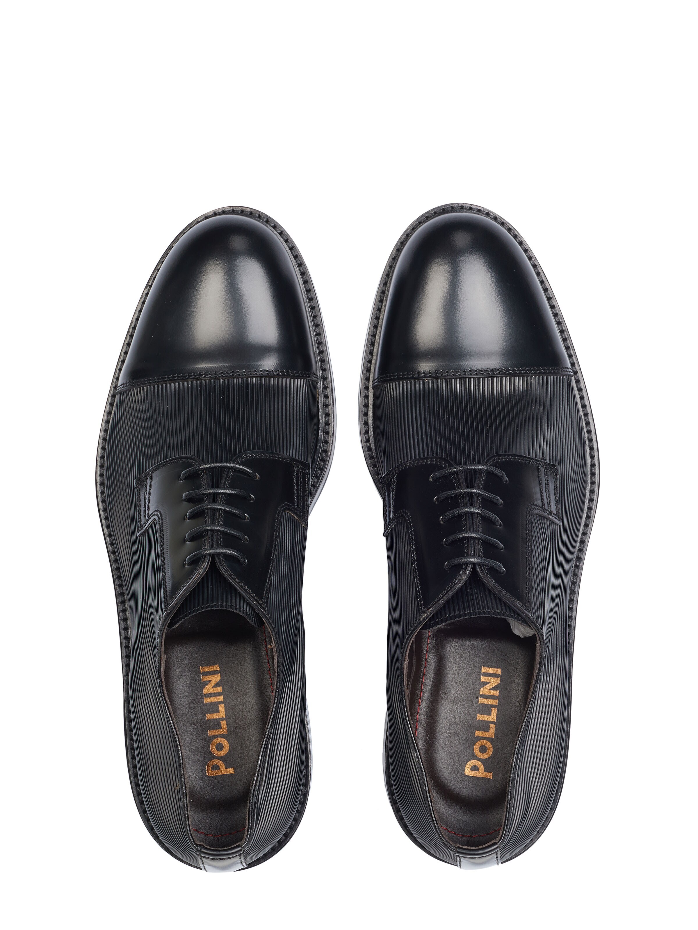 POLLINI Veterschoen 'Pollini Schuhe' in Zwart