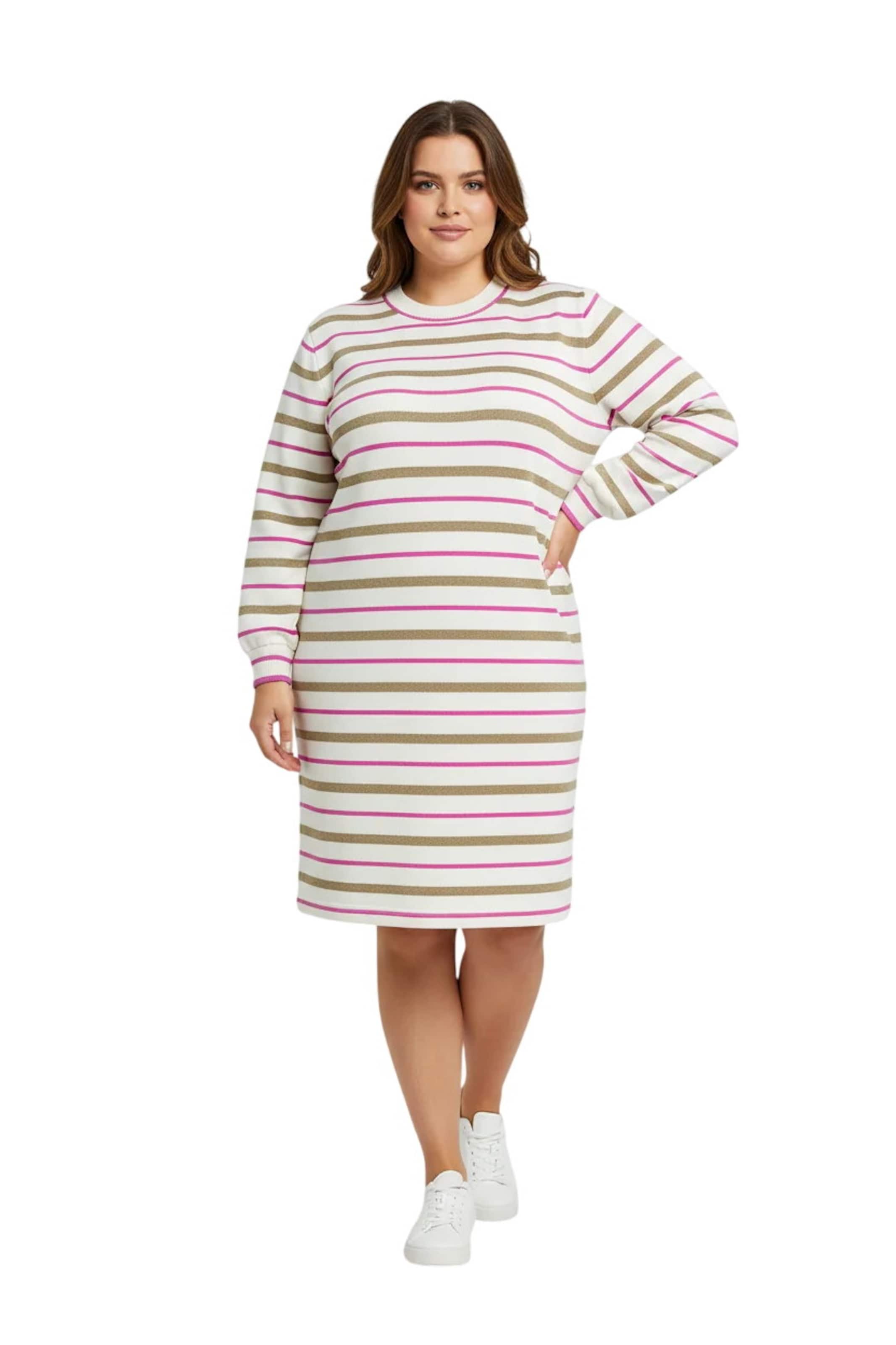 Shape Of You Gebreide jurk in Wit: voorkant