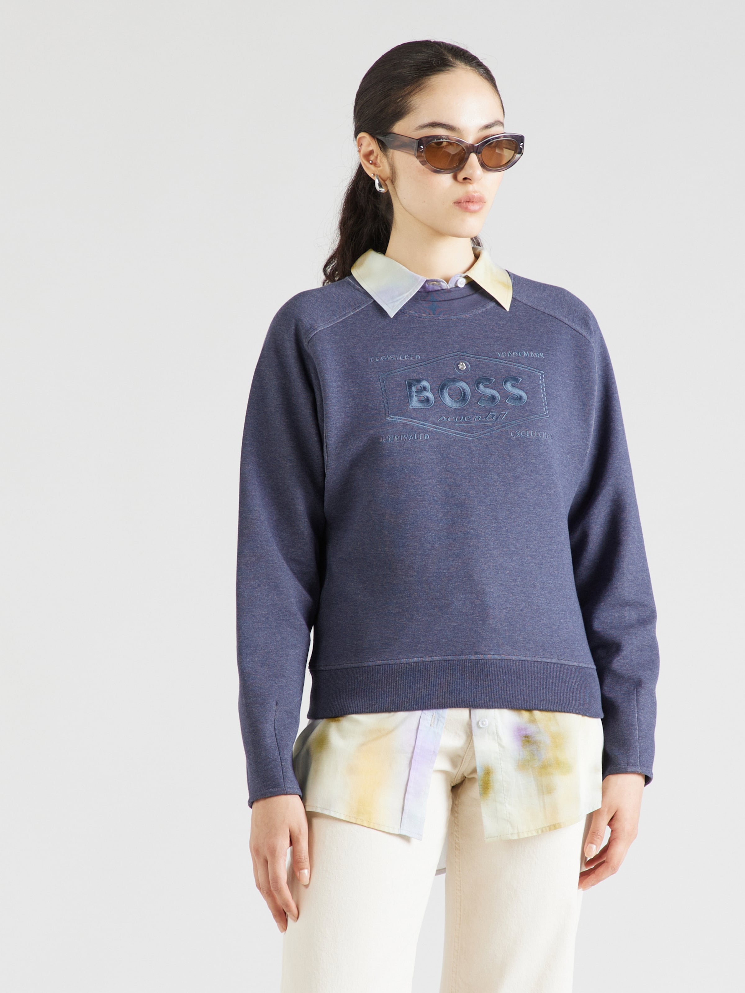 Boss blue sweatshirt best sale