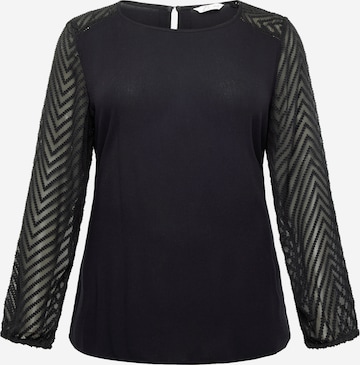 Z-One Blouse 'Sandra' in Zwart: voorkant