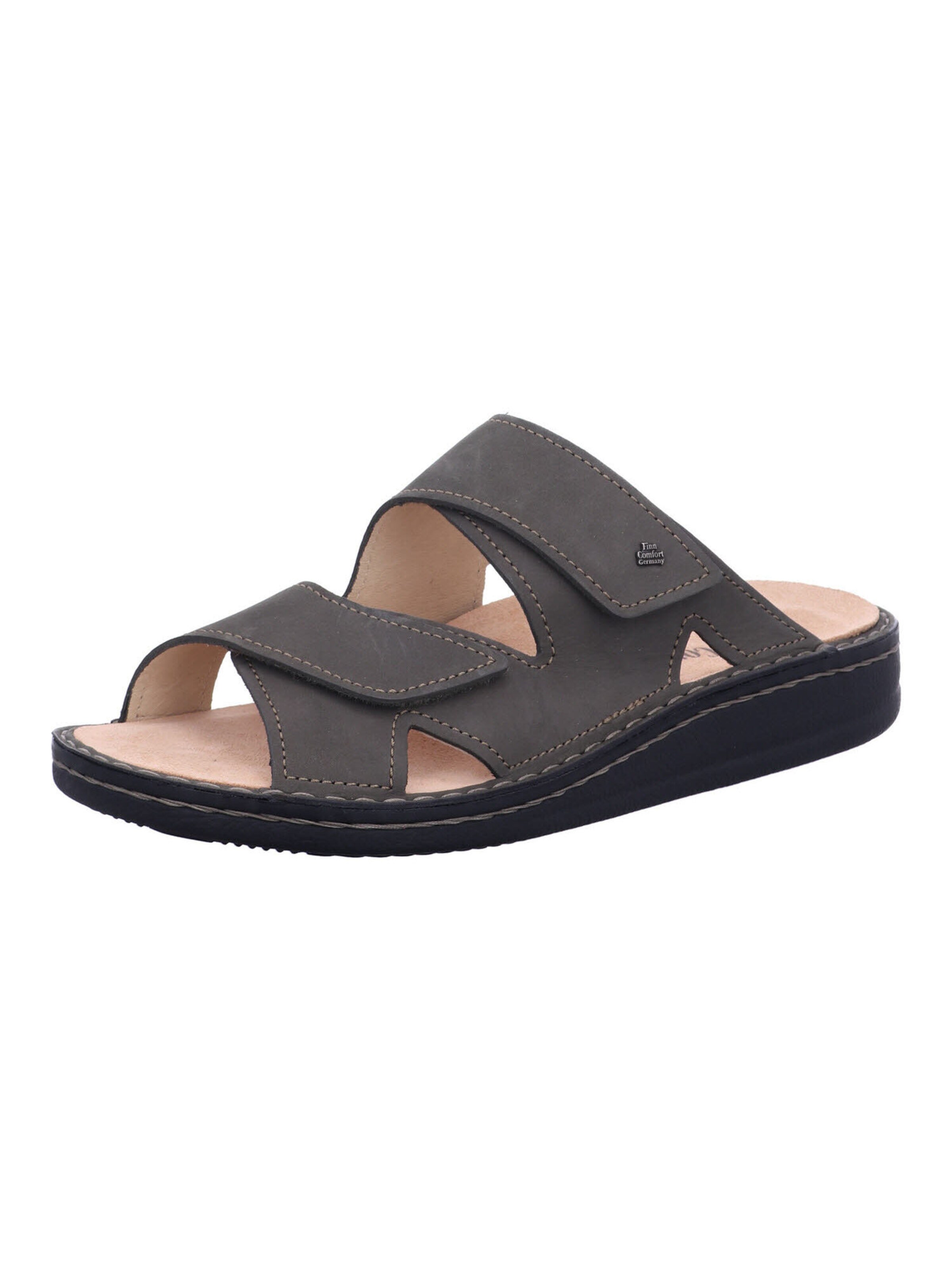 Finn Comfort Pantolette 'Danzig Soft' in Grau: Vorderseite