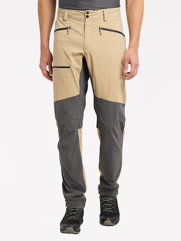 Haglöfs Slimfit Outdoorhose 'Lite Flex' in Beige: predná strana