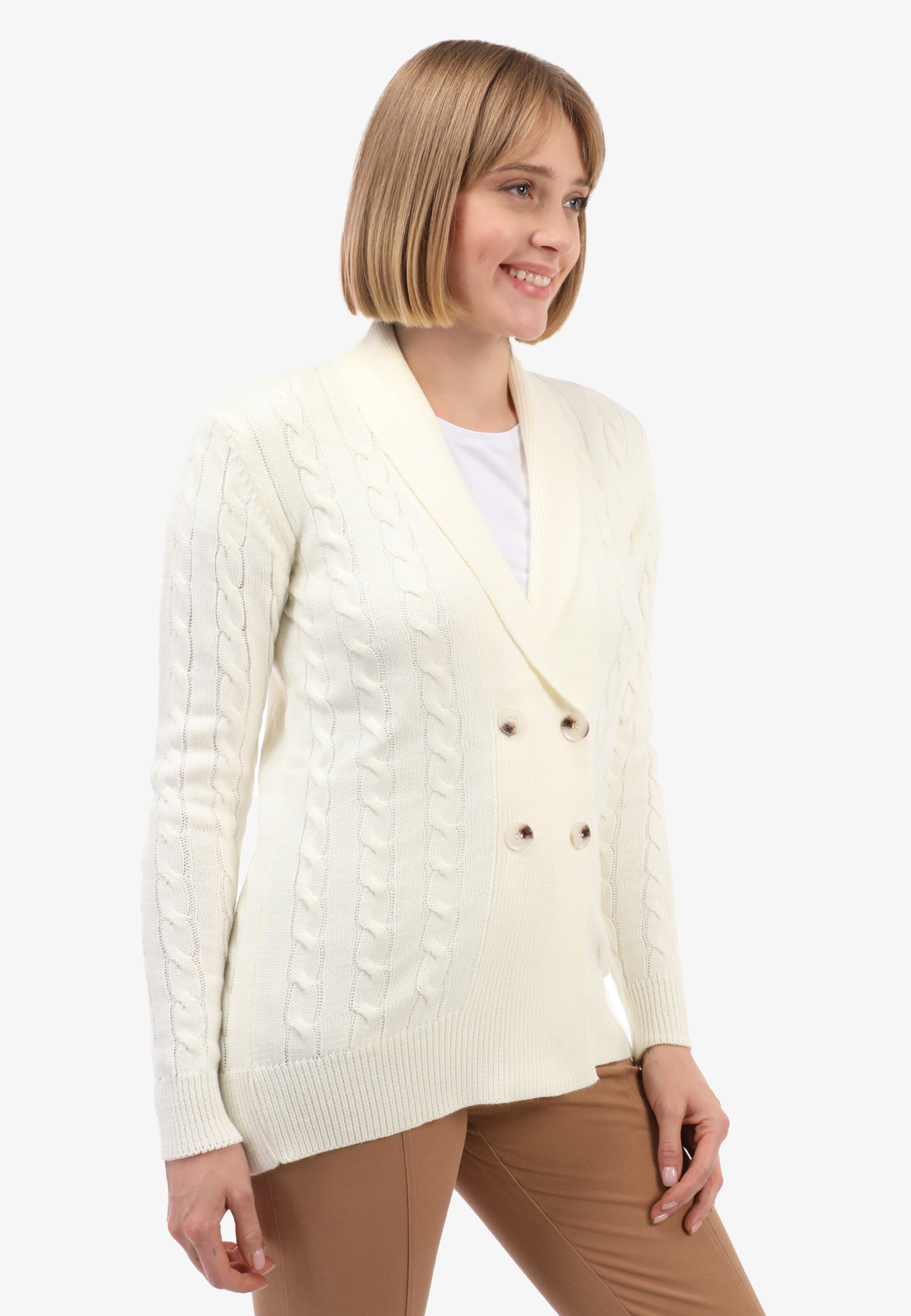 Felix Hardy Knit cardigan in White