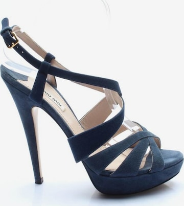 Miu Miu Sandals & High-Heeled Sandals in 39,5 in Blue: front
