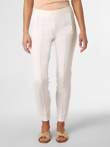 Cambio Skinny Broek 'Rike' in Wit: voorkant