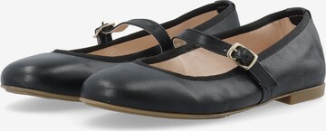 Bianco Ballet Flats with Strap 'MADISON' in Black