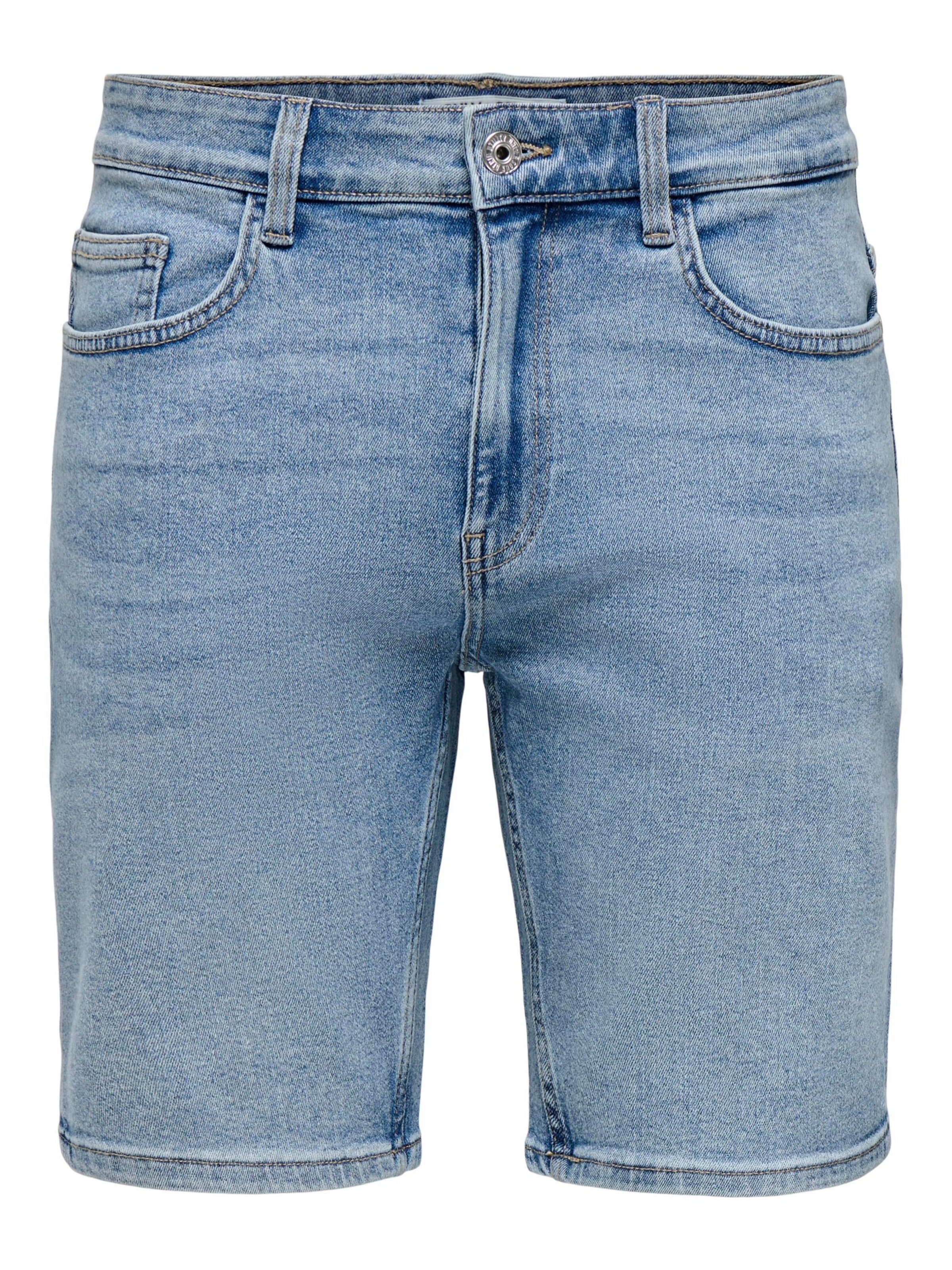 Only & Sons Shorts 'ONSWeft' in Blau: Vorderseite