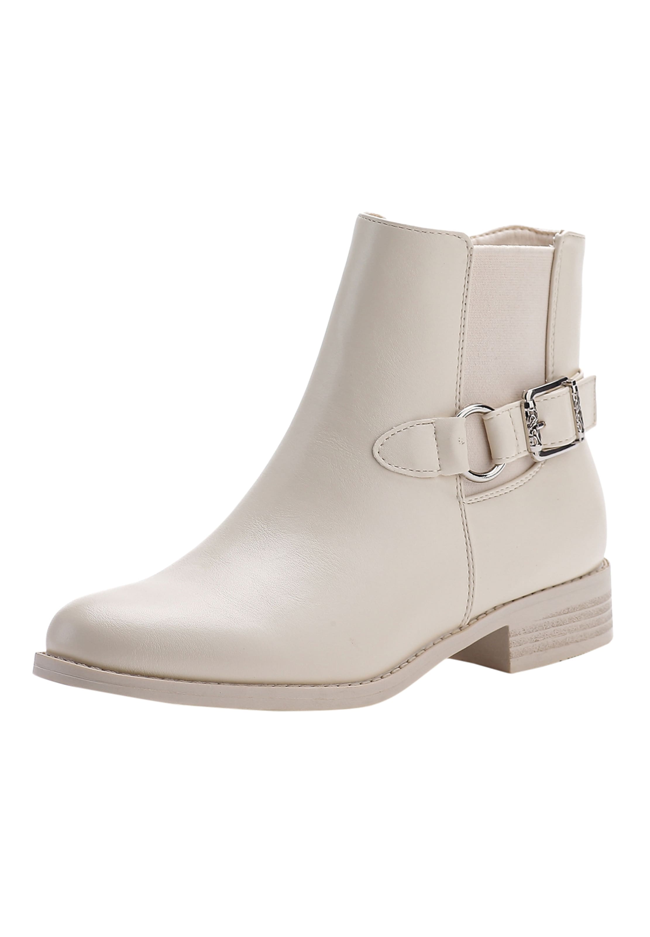 Elara Chelsea Boots i beige: forside