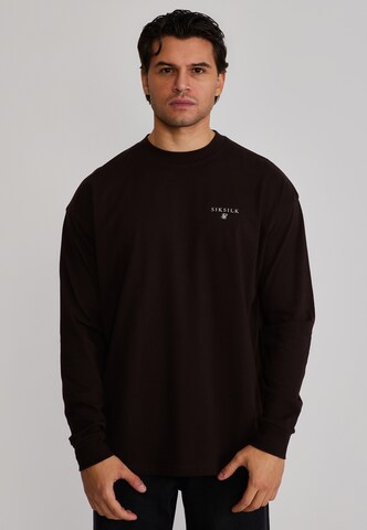Maglietta di SikSilk in marrone: frontale