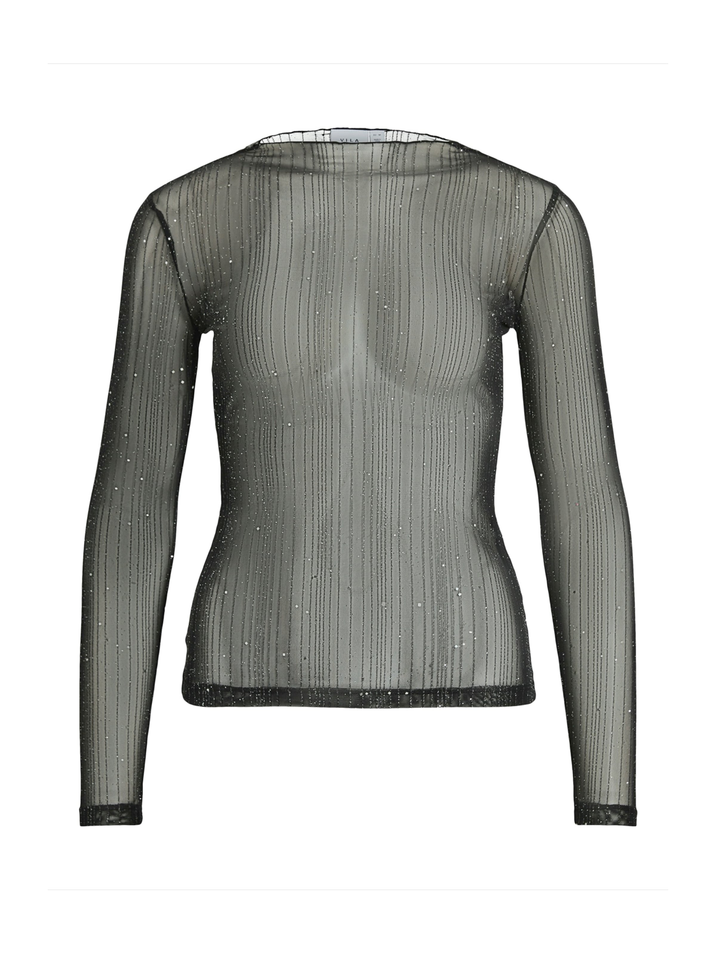 VILA Shirt 'VITurno' in de kleur Zwart / Zilver, Productweergave