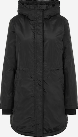 PIECES Between-seasons coat 'Fnug' in Black: front