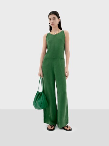 Tuta jumpsuit ' ADRIANA ' di Thinking MU in verde: frontale