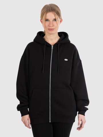 Smilodox Zip-Up Hoodie 'Eda ' in Black: front