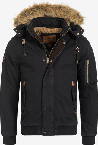 INDICODE JEANS Winter Jacket 'Pennington' in Black: front