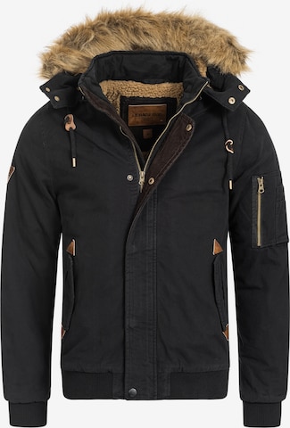 INDICODE JEANS Winter Jacket 'Pennington' in Black: front