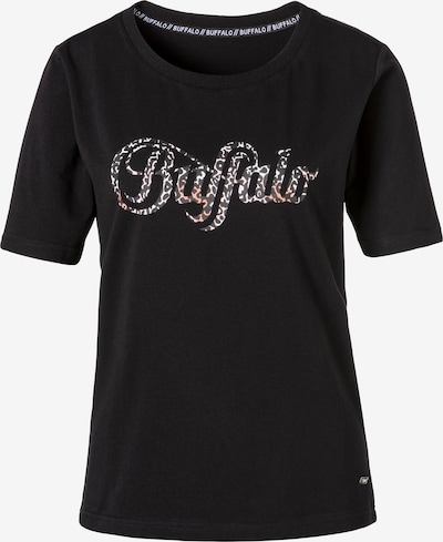 Tricou BUFFALO pe verde deschis / portocaliu pastel / negru, Vizualizare produs