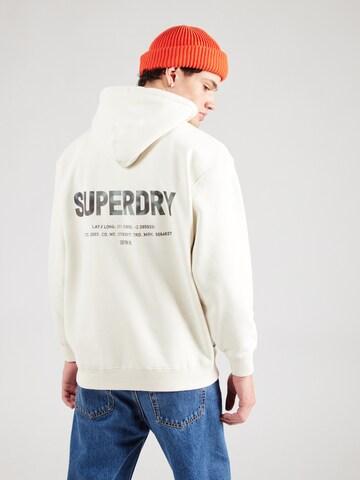 Sweat-shirt Superdry en blanc : devant