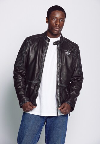 MUSTANG Lederjacke in Schwarz: Vorderseite