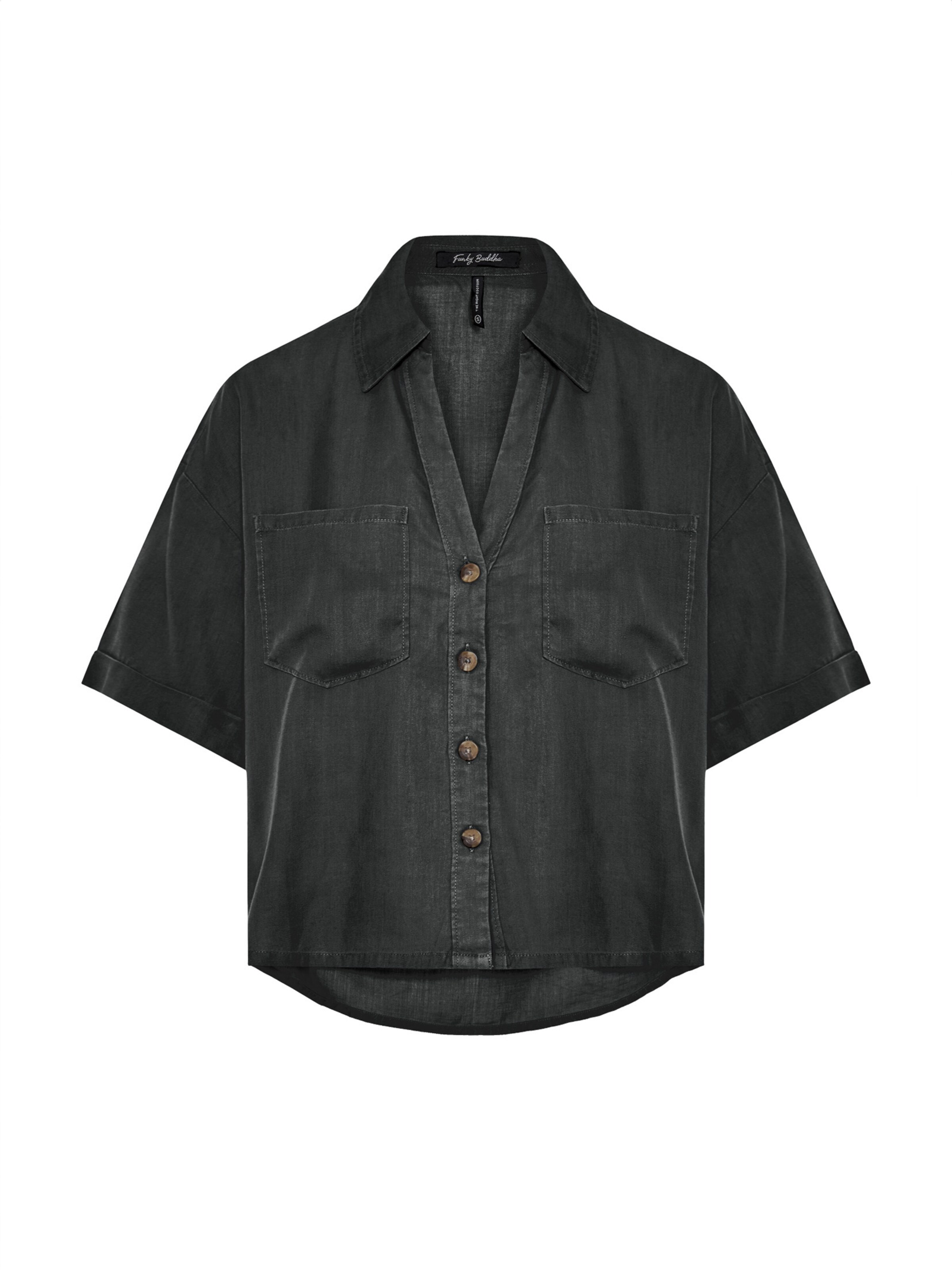 Funky Buddha Pluus, värv must: eest vaates