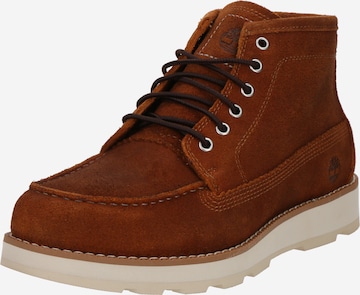 TIMBERLAND - Botas con cordones en marrón: frente