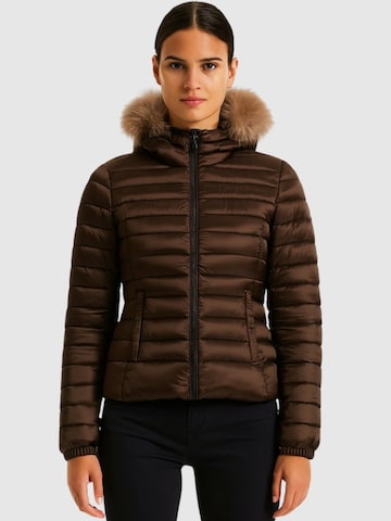 Veste d’hiver 'W97618MEAD' Refrigiwear en marron : devant