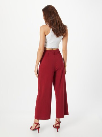 King Louie Wide leg Pleat-front trousers 'Neva' in Red