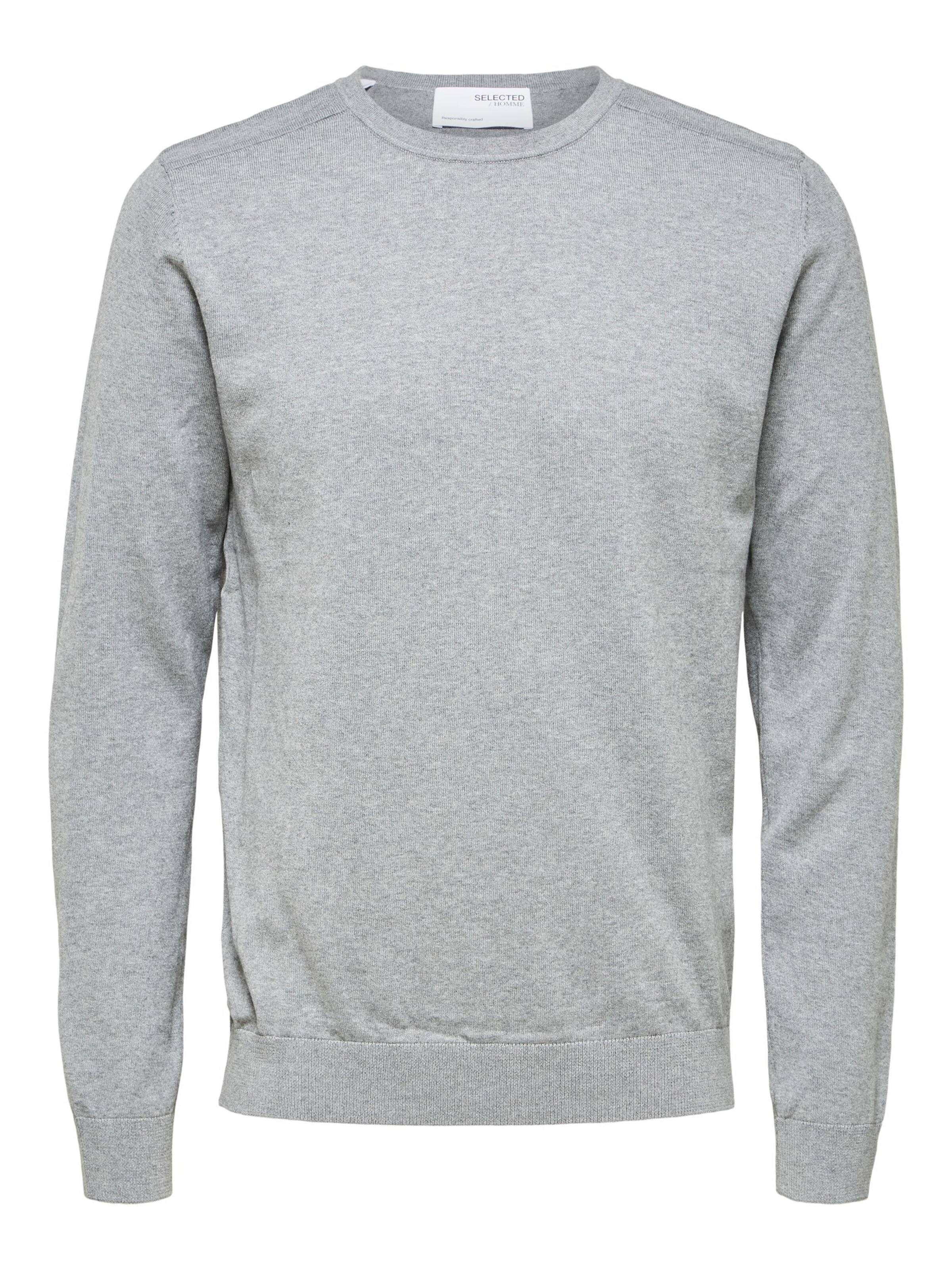 Männer Pullover & Strick SELECTED HOMME Pullover 'Berg' in Hellgrau - YX04174