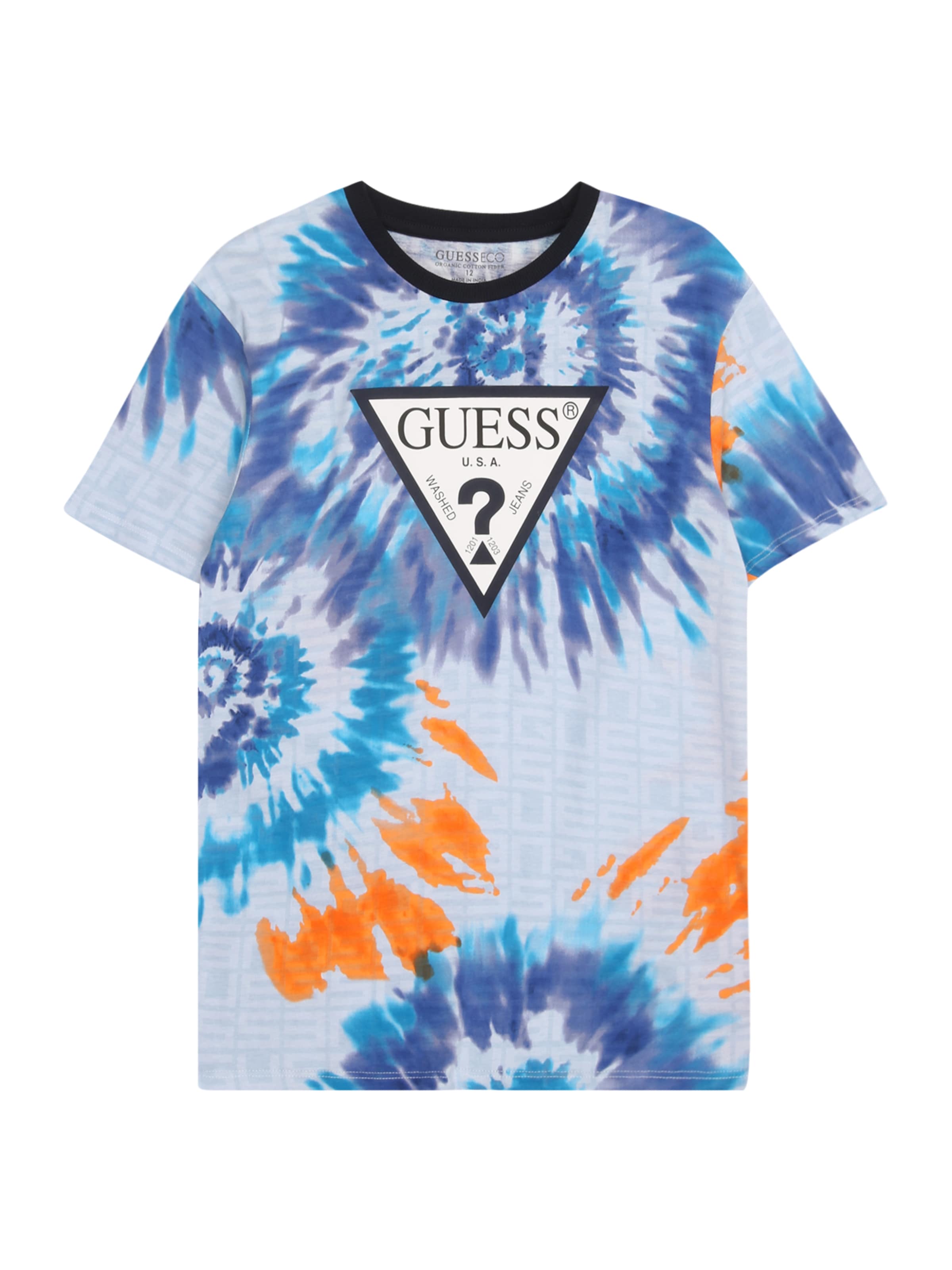 Tricou de la GUESS pe albastru: față