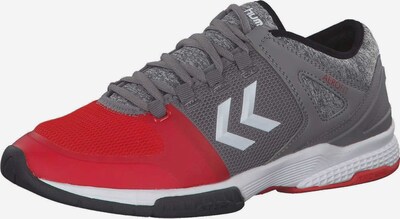 Hummel Sportschuh in grau / rot / weiß, Produktansicht