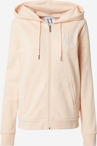 ARMANI EXCHANGE Zip-Up Hoodie '8NYM22' in Orange: front