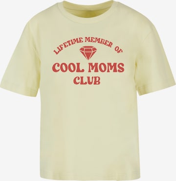 F4NT4STIC Shirt 'Mothers Day Cool Moms Club Membership Trendy Motherhood' in Geel: voorkant