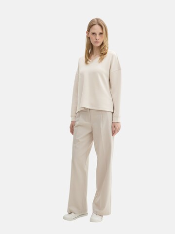 TOM TAILOR Sweatshirt in Beige