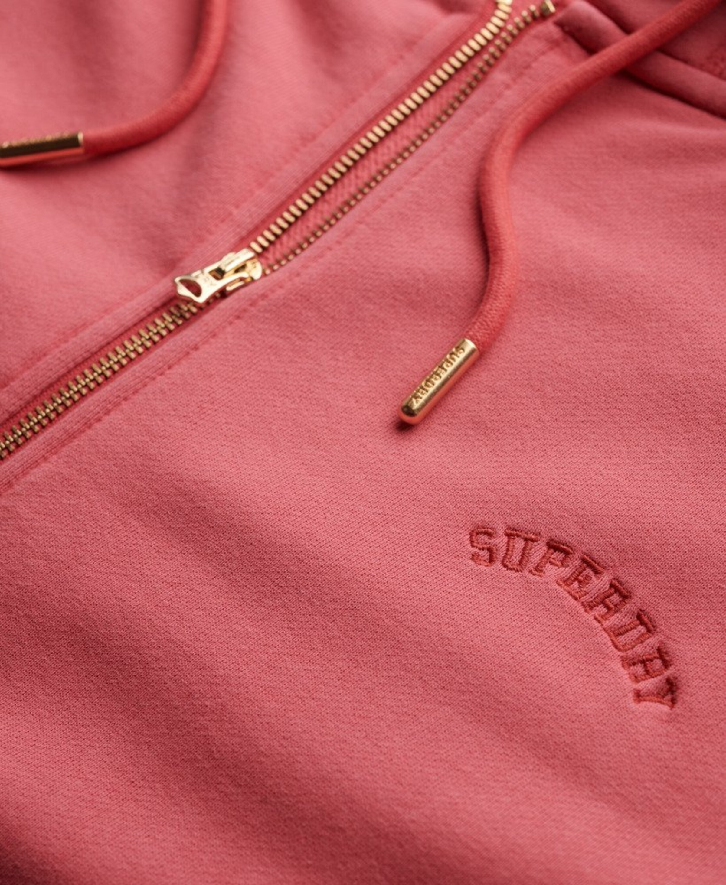 Superdry Zip-Up Hoodie 'Essential' in Red
