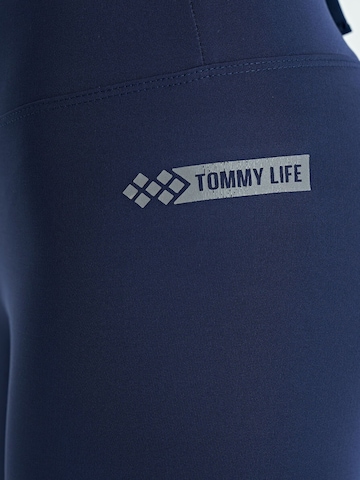 Skinny Leggings 'Gamaschen' di Tommy Life in blu