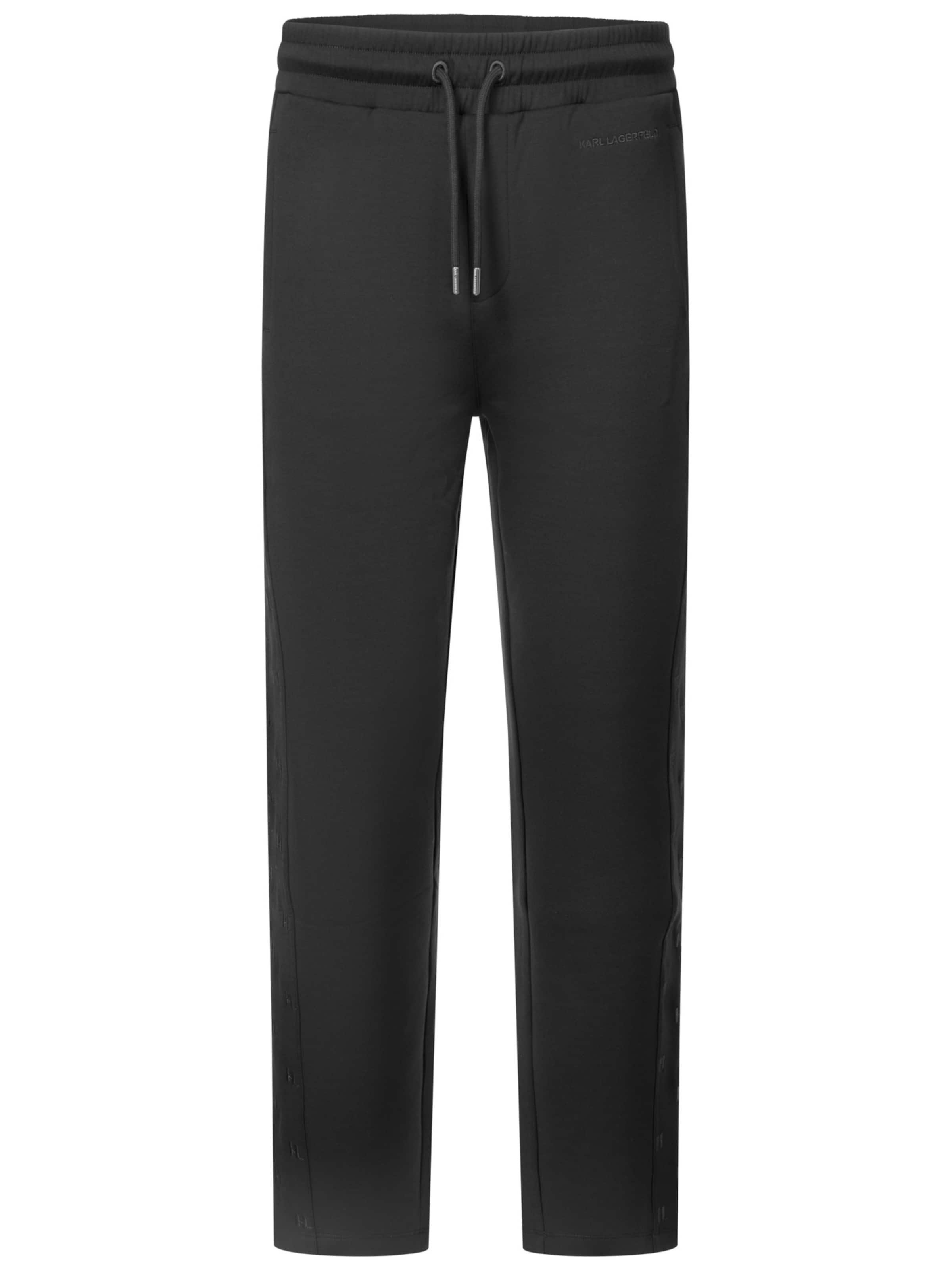Karl Lagerfeld Regular Trousers in Black: front