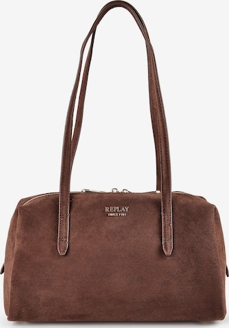 REPLAY Schultertasche in Braun: Vorderseite