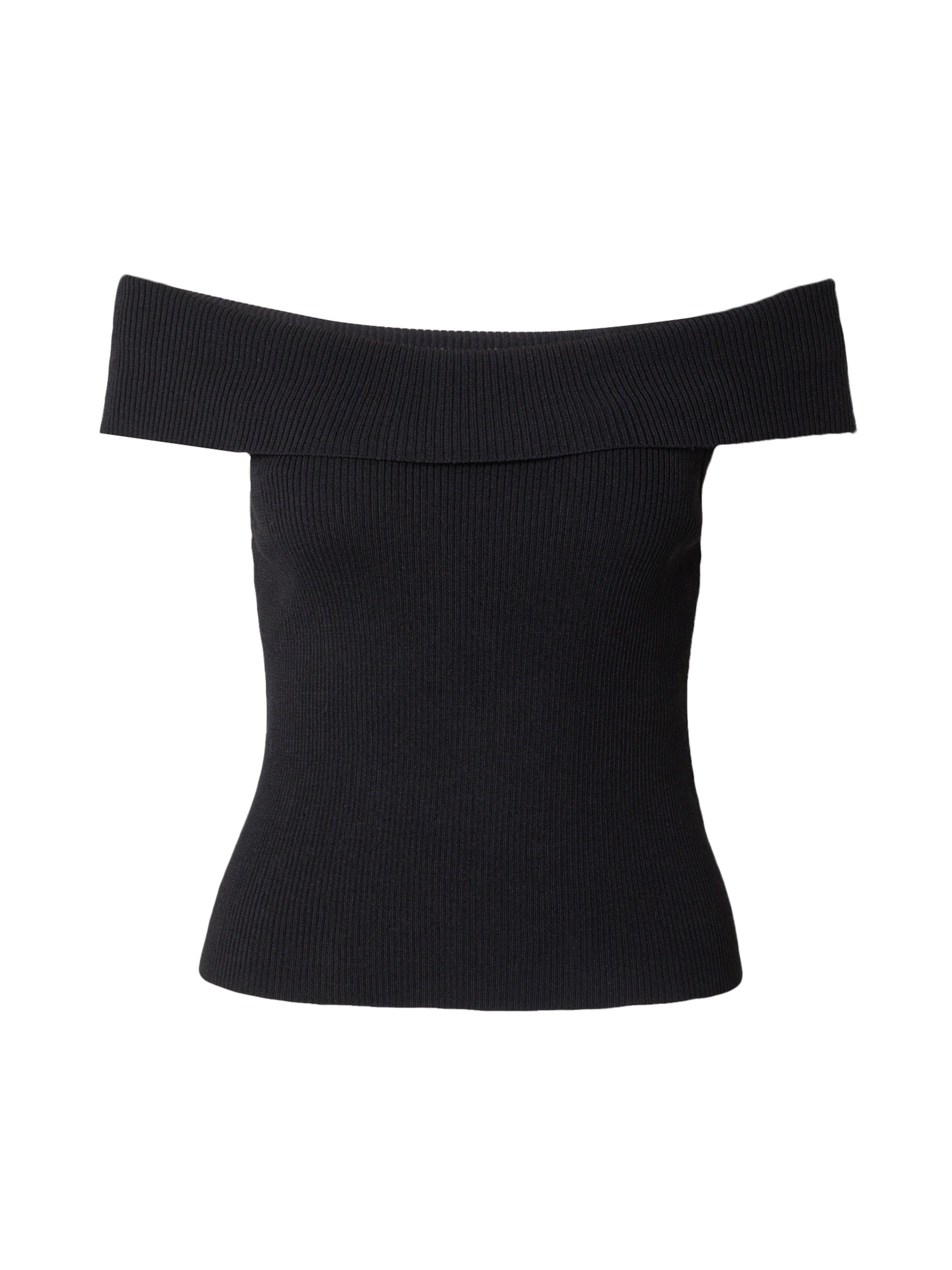 Monki Knitted Top in Black: front
