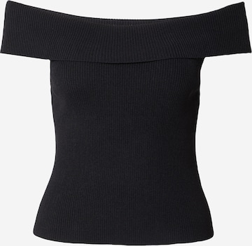 Monki Top z naramnicami | črna barva: sprednja stran