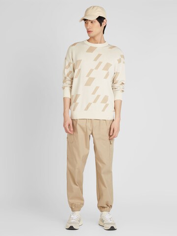 MUSTANG Sweatshirt 'ELWOOD' in Beige