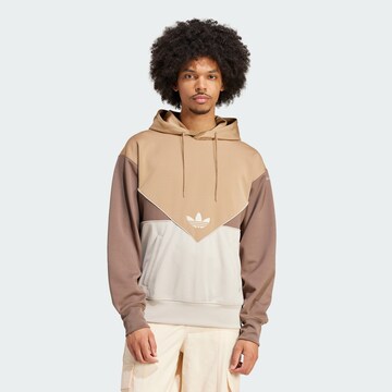 ADIDAS ORIGINALS Sweatshirt 'Adicolor Cutline' in Brown: front