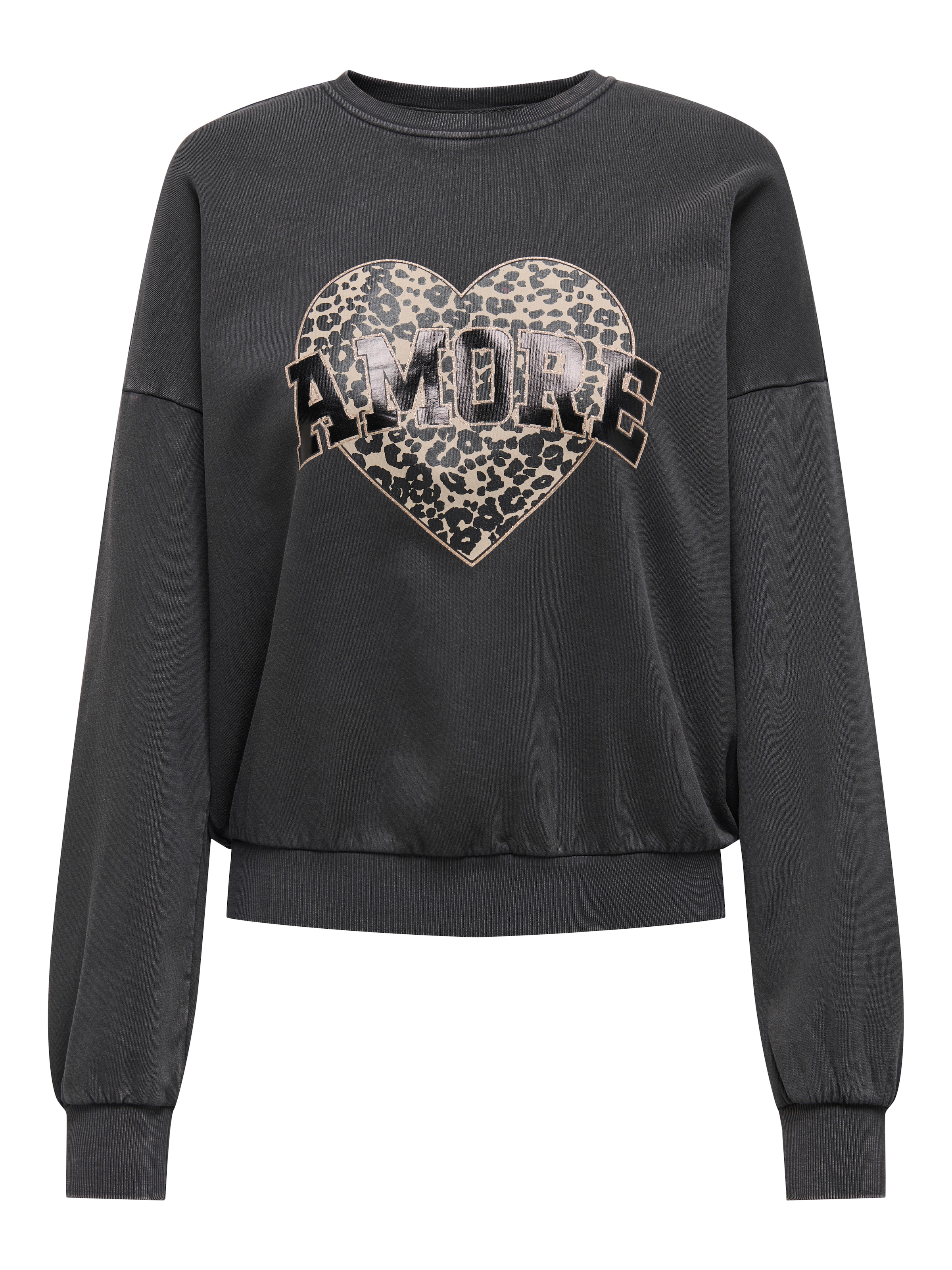 ONLY Carmakoma Sweatshirt in Schwarz: Vorderseite