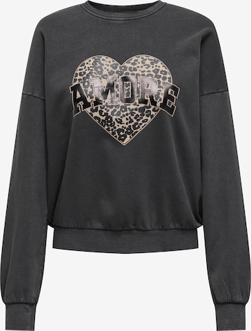 ONLY Carmakoma Sweatshirt i sort: forside