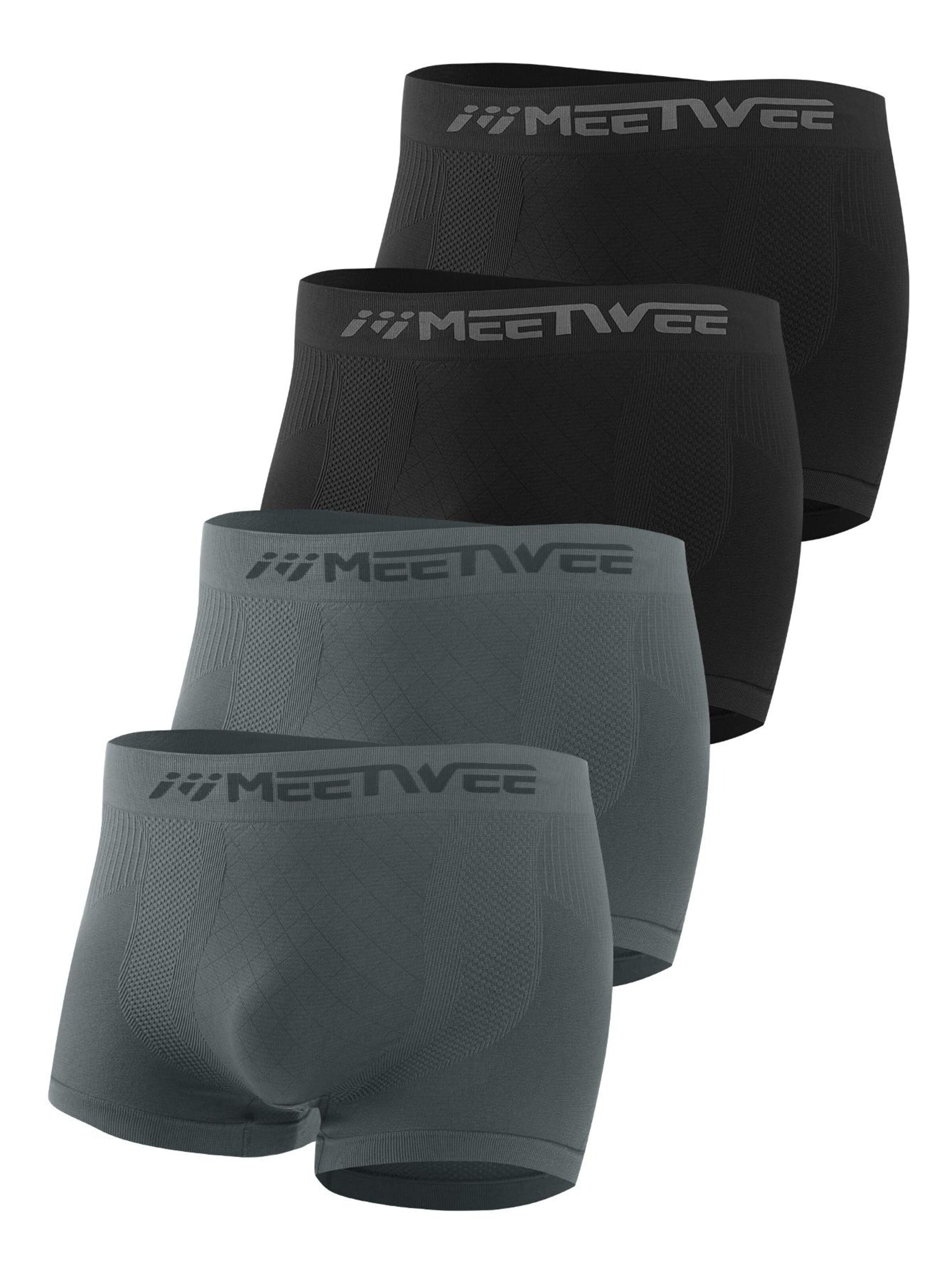 MEETWEE Boxer shorts '4-Pack Men's Underwear' in Grey: front